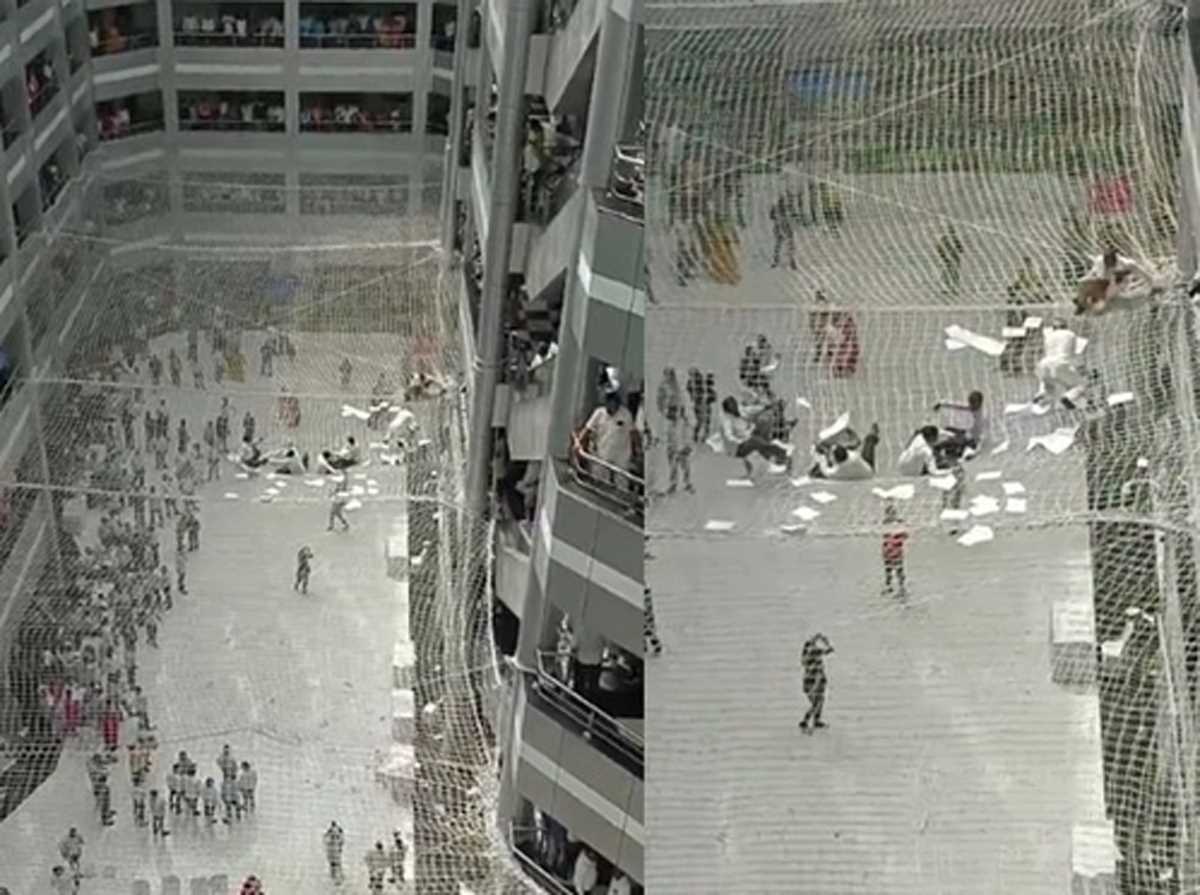 महाराष्ट्र में अधूरी मांगों को लेकर किसानों का प्रदर्शन, मंत्रालय के अंदर सुरक्षा जाल पर कूदे